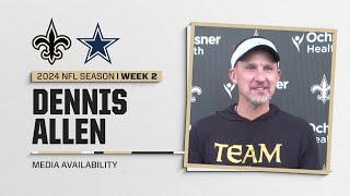 Dennis Allen on Saints Offensive Line, Dak Prescott | New Orleans Saints