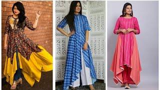 High low hemline kurti designs || handkerchief kurtis to steal the show this festive season