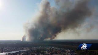 Families allowed to return home after massive wildfire at Myrtle Beach