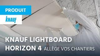 La plaque de plâtre pour plafond + légère et + facile à poser ►Knauf Lightboard Horizon 4