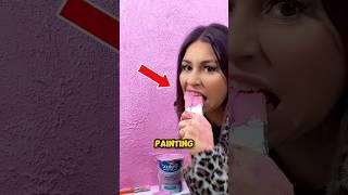 Girl Starts Eating Paint 