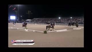 Leif and his team Wright moves in their 6 horse quadrille Challenge of America’s at Global dressage