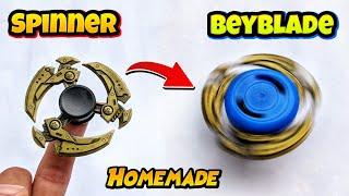 How to make POWERFUL Fidget Spinner METAL Beyblade 