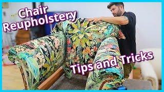 UPHOLSTERY TIPS AND TRICKS | HOW TO REUPHOLSTER A CHAIR | ARMCHAIR UPHOLSTERY | FaceliftInteriors