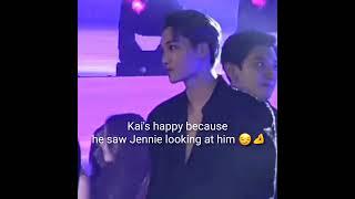 Kai smiled because of Jennie (jennie "blackpink" and kai "exo" moment)