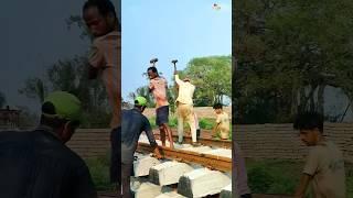 Hard Working For Modern Track Fit  #railway #train #rail #viral #shorts #trending #video #hardwork