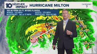 Tracking Hurricane Milton: Powerful storm hours away from hitting Florida