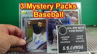 3 Mystery Packs Baseball Opened What Did I Find?