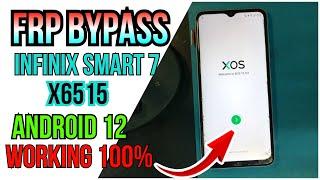 infinix SMART 7 Frp Bypass Android 12 working 100% Without PC | x6515 google account bypass