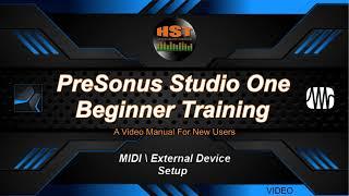 Setting Up External Devices MIDI - Studio One 5 - Home Studio Trainer