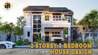 HOUSE DESIGN 2 Storey 3 Bedroom  | 120 sqm | Exterior & Interior Animation