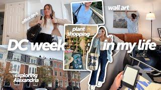 week in my life working in DC: HomeGoods, new wall art, plant shopping, exploring Alexandria!