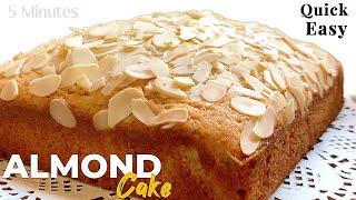 Almond Cake Recipe| Simple and Easy Cake At Home | Super Soft and Moist| Cake In 5 Minute!!