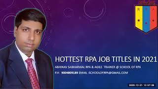 Hottest RPA Job Titles of 2021   Explained   School OF RPA