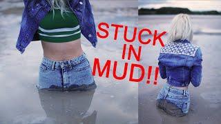 Stuck in Deep Mud in my New Look super skinny jeans!!