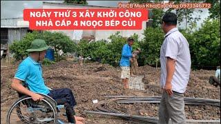 Anh Việt cập nhật tiến độ xây nhà cấp 4 cho Ngọc Bếp Củi gặp trời mưa bão