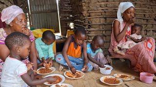 African Village Life of Our Young Organic Mom#Cooking Village Food Cardamon Bread with Beans.