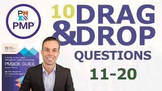 10 More PMP Drag & Drop Questions (11 to 20)