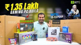 Under ₹1.35 Lakh  Gaming PC Build Intel i7-12700F + RTX 4060Ti | Best Budget Gaming PC #pcbuild