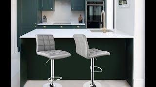 ERGODESIGN Adjustable Bar Stools with Square Back Model No  201211