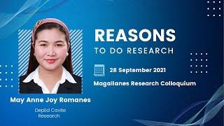 DepEd Cavite Senior Specialist on the Reasons to Do Research + Tips for Virtual Presentation