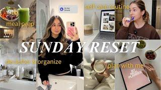 SUNDAY RESET routine 🫧 | Plan week, healthy grocery meal prep/haul, self care