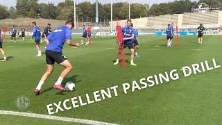 Schalke 04 -  Intensive Soccer Passing Drill | 2 Variations #soccer #soccerdrills #footballtraining