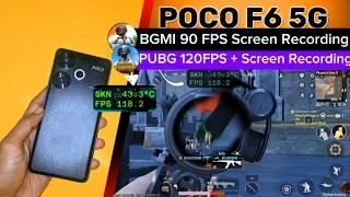 Poco F6 BGMI 90 FPS and PUBG 120 FPS Test With Screen Recording - FPS Meter Test 