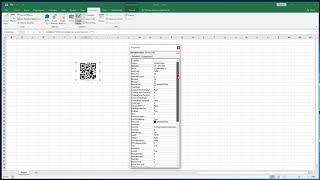 Linking barcode object to a cell in Excel