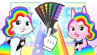 BABIES KIRA AND RUBY  New look with Rainbow dyed combs