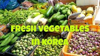 fresh vegetables in korea market days here in gwangju