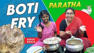 Boti Fry Paratha || Kirak Hyderabadi Khala || Comedy With Cooking Recipies || Priyareddytiktok