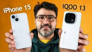 iPhone 15 Vs iQOO 13 CAMERA COMPARISON | Best Camera Phone Under 50000