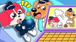 Baby Labrador and Baby Papillon Funny Stories! | Sheriff Labrador Police Animation