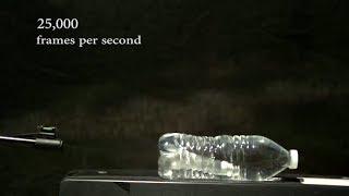 Pneumatic Rifle vs Water Bottles in Slow Motion | Slow Mo Lab