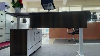 VIDEO That shows How Height Adjustable EXECUTIVE Table Works  //IHAHA Technologies//