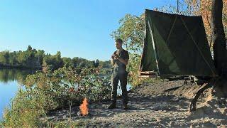 Bushcraft Tree House, Angeln mit Schlangen, Catch and Cook, Gegrilltes Gemüse, Hagebuttentee