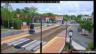 Foamer throws Boomerang at Ashland, VA Railcam.