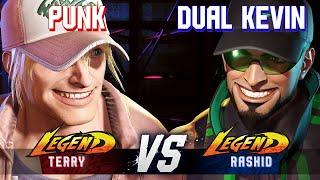 SF6 ▰ PUNK (Terry) vs DUAL KEVIN (Rashid) ▰ High Level Gameplay