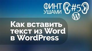 Финт ушами #5. Как вставлять текст из Word в WordPress