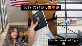 IND TO USA ️ travel vlog | International student | BS in US |️emotional*