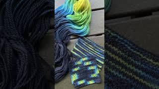 My hand dyed yarn.  Interesting pooling on the crochet.