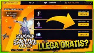 LLEGA SASUKE GRATIS? FREE FIRE X NARUTO *Como Obtener Skin Gratis y NOVEDADES*