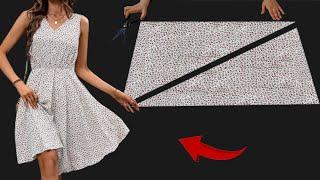 WOW️Only 1 meter fabric Summer Stylish Dresses Cut and Sew in 10 Minutes  Summer Trends Dresses