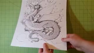 The Imaginary World of Jane F. Hankins coloring book review and flip through