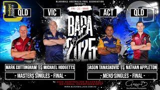 Australian Championships 2025  : Mens & Masters Singles Final