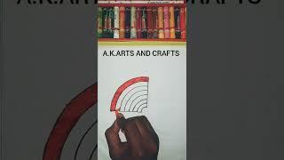 Easy Rainbow Drawing #youtubeshorts # shorts  #rainbow # drawing # a.k arts and crafts