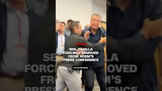 Sen. Padilla forcibly removed from Noem’s press conference