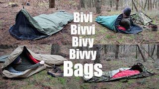 Bivi Bags and Hooped Bivi Bags.  A Comparison of what I Use for Backpacking and Wild Camping.