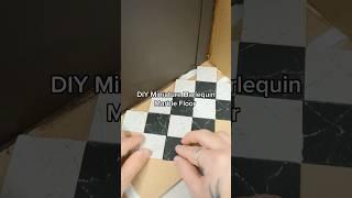 DIY harlequin marble flooring  #miniature #dollhouse #diy